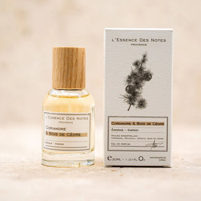 Coriandre et bois de cèdre – Le parfum énergisant de L'Essence des Notes (30 ml)