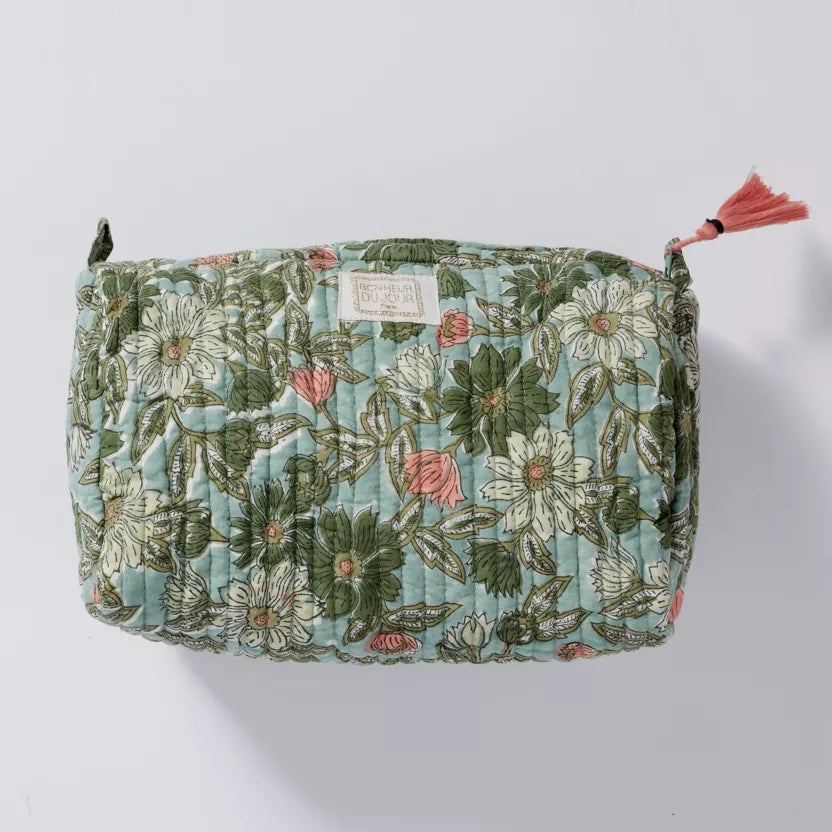 Kosmetiktasche blau-grün von Bonheur du Jour