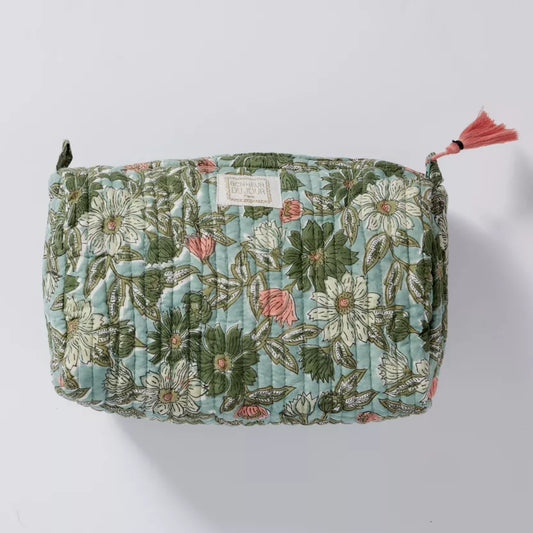 Kosmetiktasche blau-grün von Bonheur du Jour